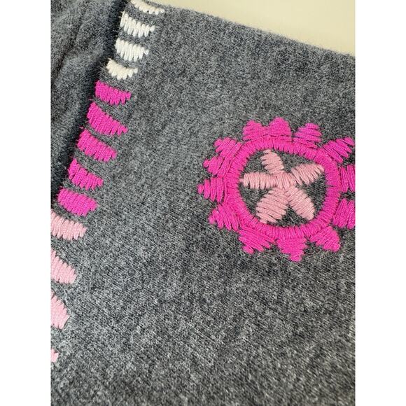 Boden Womens Jasmine Sweatshirt Dress US 12 Charcoal Marl Embroidered Boho Chic - Picture 12 of 16